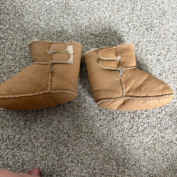Brown Tan Winter Boots Baby No Brand / Labels Very Warm Soft - Picture 8 of 9
